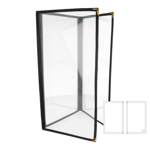 "Americano" Menu w/ 3 Black PVC Covers